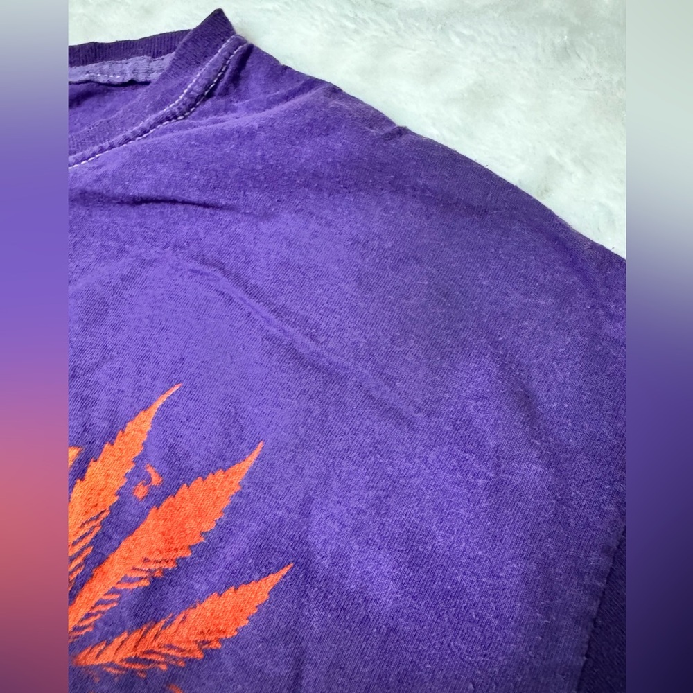 Bob Marley Purple Graphic Feel So High Unisex T-Shirt - Picture 7 of 9